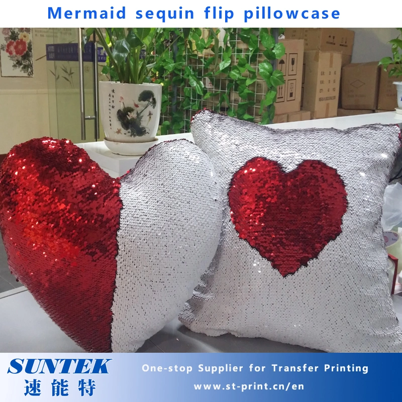 Suntek Mermaid Flip Sequin Pillow Case Reversible Sequins Cushion Cover