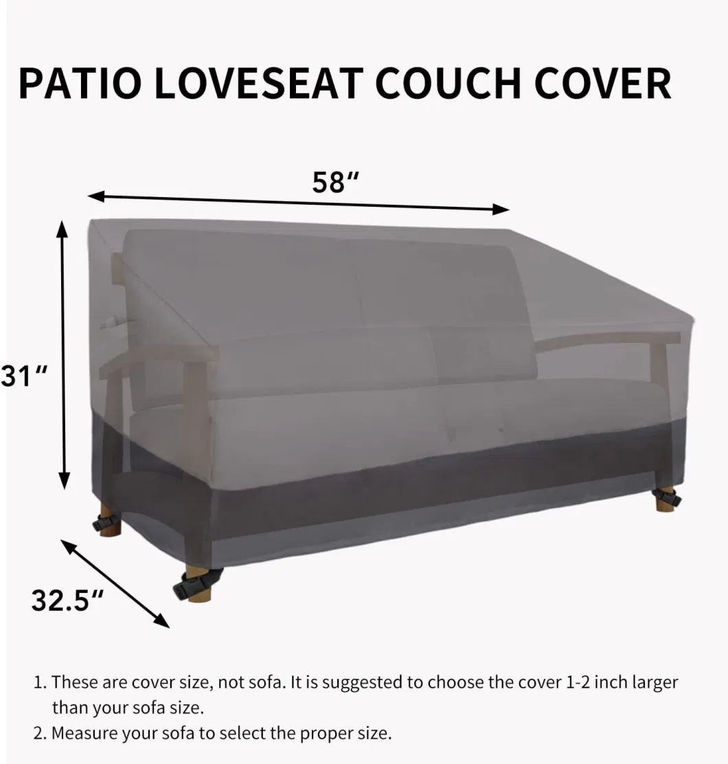 Woqi Waterproof Outdoor Sofa Cover, Outdoor Double Seat Sofa Cover with Ventilation