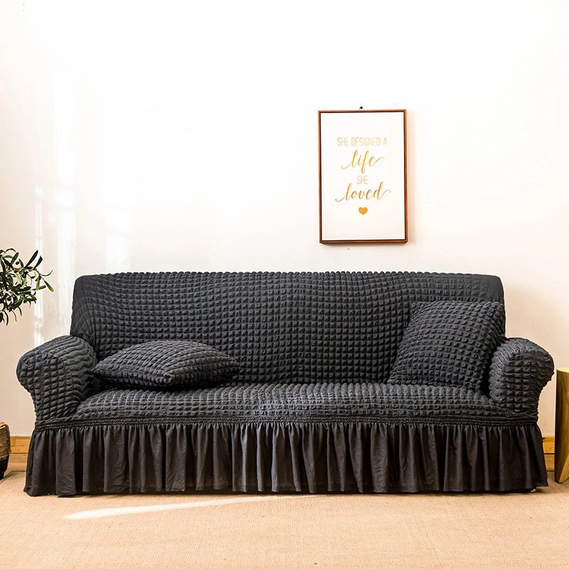 High Quality Polyester Stretchable Sofa Cover Fabric, 3 Seater Protective Skirt Slipcover Sofa Cover