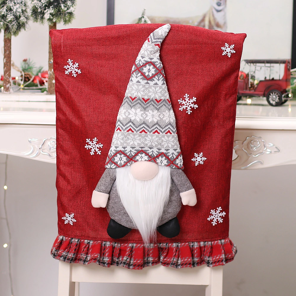 Snowman Oldman Bear Christmas Festival Chair Cover Decoration