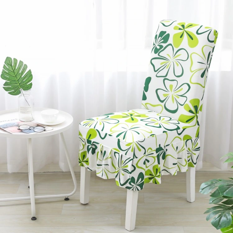 Modern Printed Chair Cover Set Waterproof Eco-Friendly Dining Stretch Chair Seat Cover