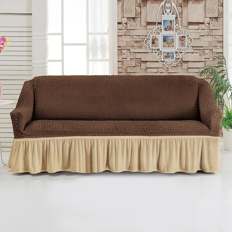 High Quality Polyester Stretchable Sofa Cover Fabric, 3 Seater Protective Skirt Slipcover Sofa Cover