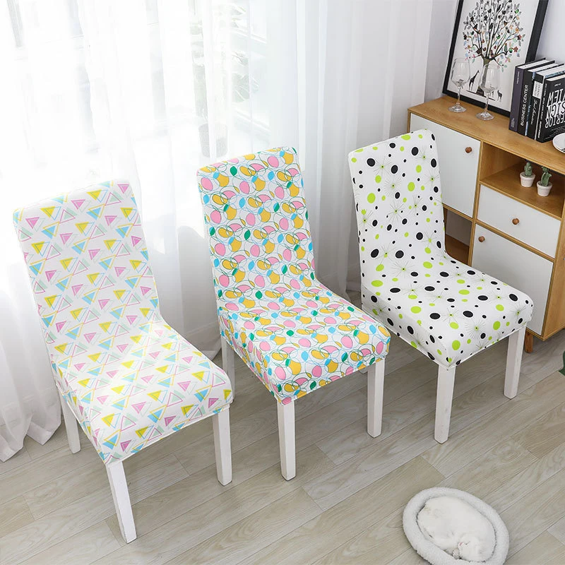 New Home Spandex Chair Slipcover, Printed Stretch Elastic Chair Cover