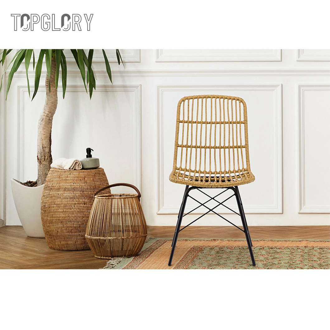 Modern Garden Dining Room PE Rattan Chair Outdoor Furniture Chair