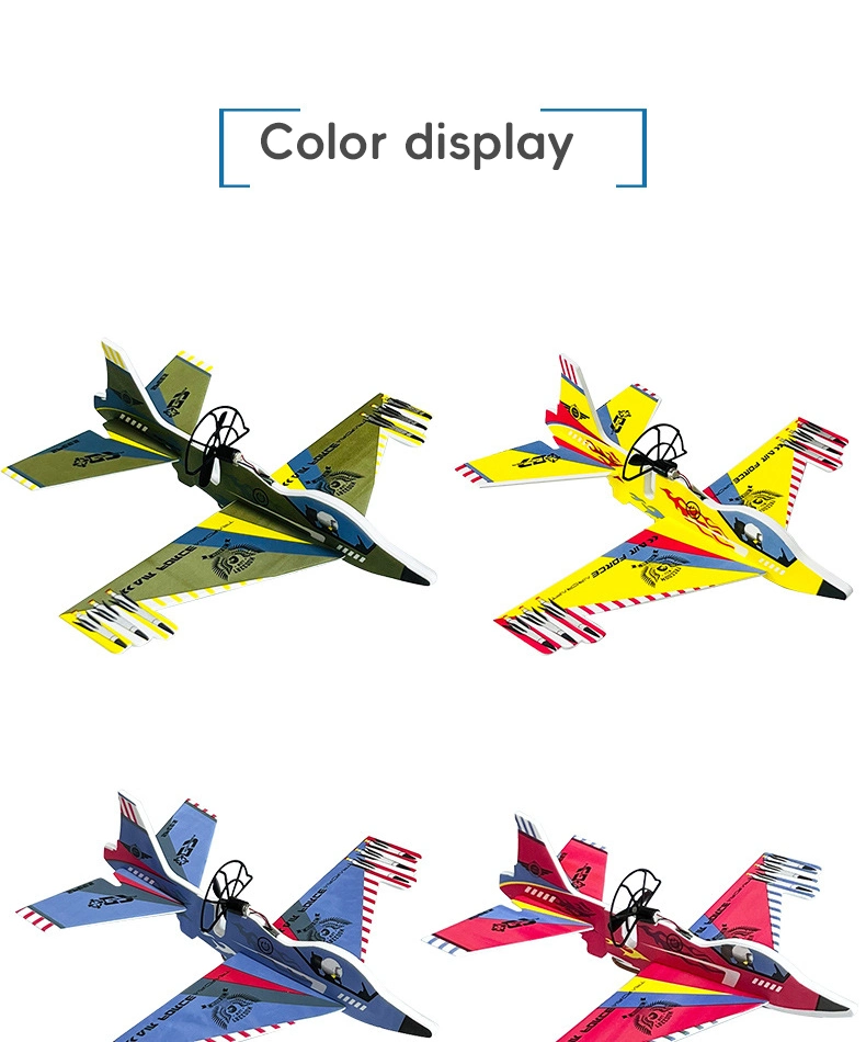 Kids Outdoor Flying Toys Hand Throw Foam Glider Airplane Model with Light