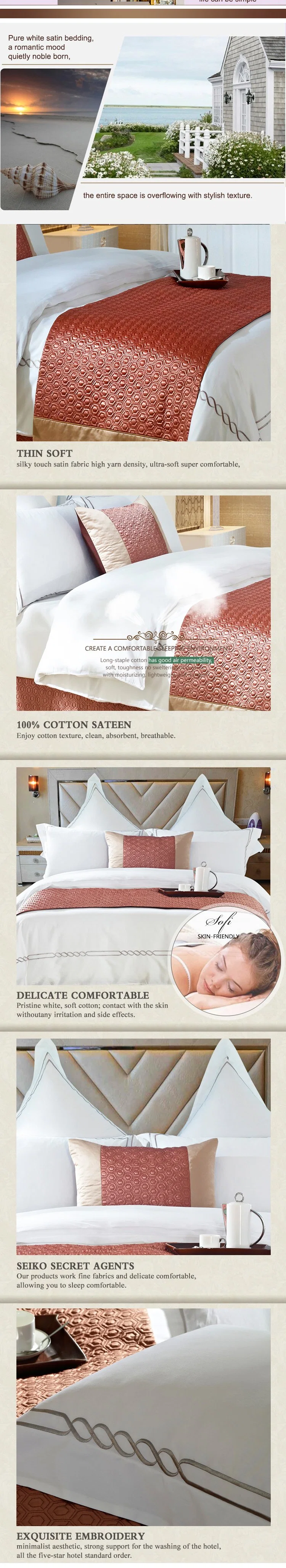 Yrf Soft Luxury Egyptian Cotton Hotel Bed Linen Queen Bedding Sets