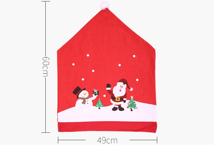 Christmas Ornaments Elderly Snowman Chair Covers Hotel Restaurant Festive Decoration Dress up Supplies Chair Covers