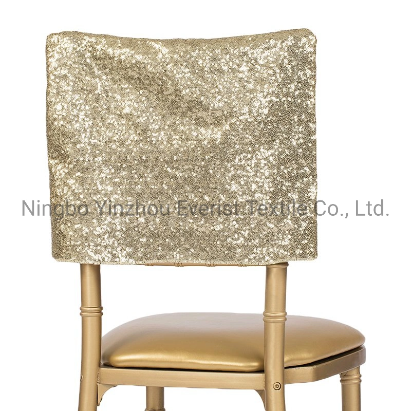 Glitz Sequin Chiavari Chair Cover Chair Cap for Wedding and Banquet -Champagne