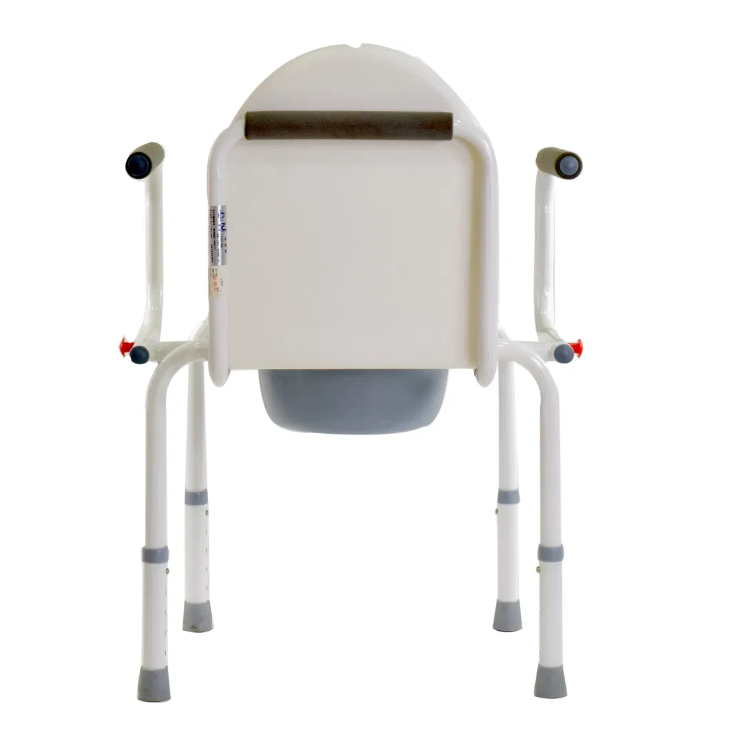 Best Selling Portable High Quality Foldable Steel Toilet Chair Medical Commode Toilet Chair for Disabled Elderly
