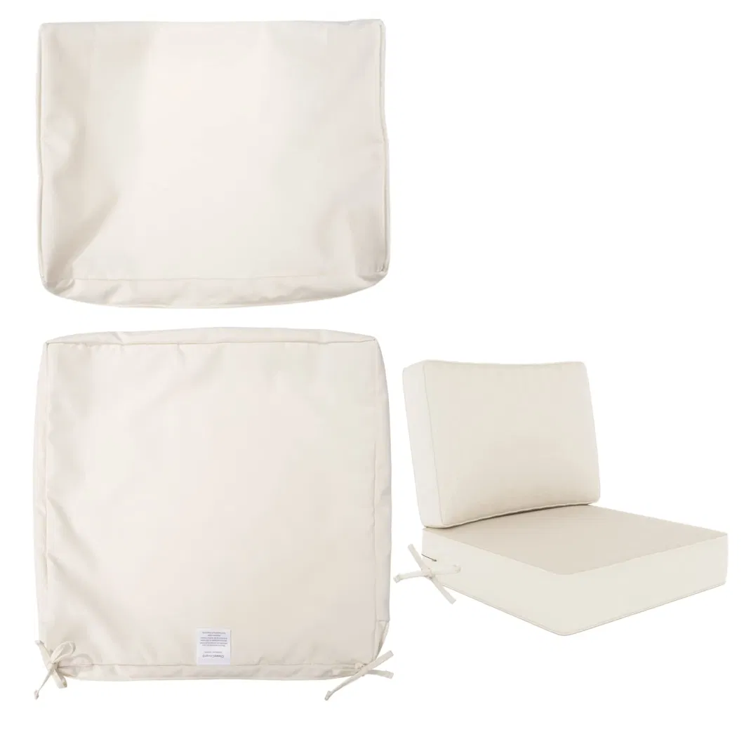 2PCS Outdoor Patio Cushion Cover for Seat Cushion and Back Pillow Cushions