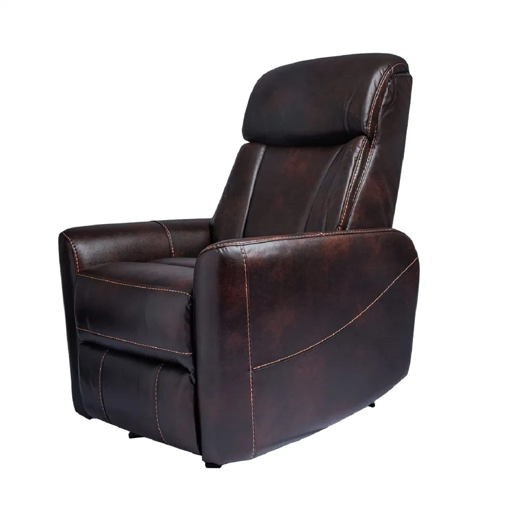 Geeksofa Manual PU Leather Rock Swivel Glider Single Seater Recliner Chair