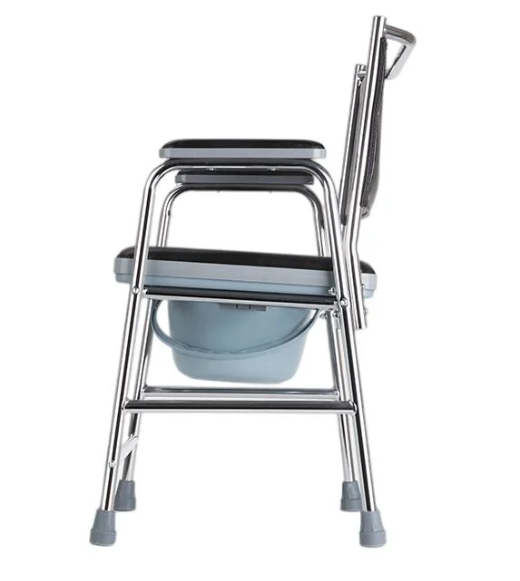 Modern Adjustable Shower Chair Multi-Functional Steel Pipe Potty Chair Premium Commode Chair for Disabled and Patient