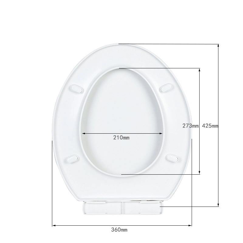 18&prime;&prime; High Quality Cheap PP Round Shape Toilet Seat Cover Kj-838A for Bathroom Plastic Toilet Lid