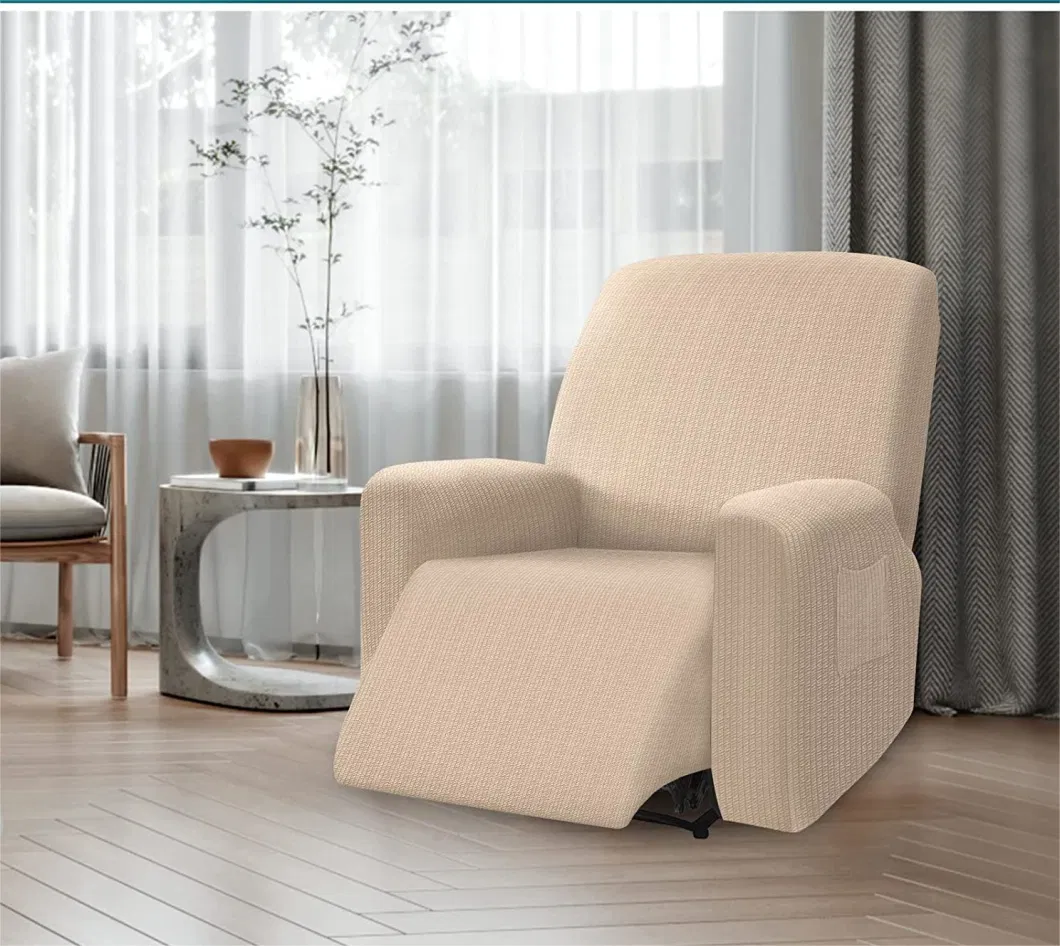 Thick Recliner Cover with Elastic Bottom with Pockets