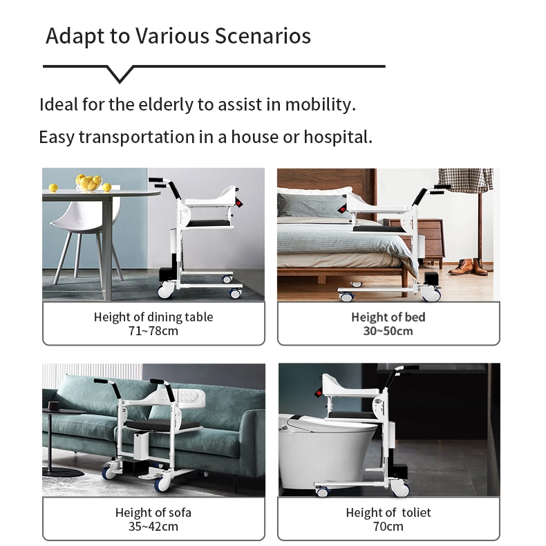 Multifunction Lightweight Elderly Health Care Transfer Moving Chair Waterproof Commode Shower Chair Patient Lifting Chair
