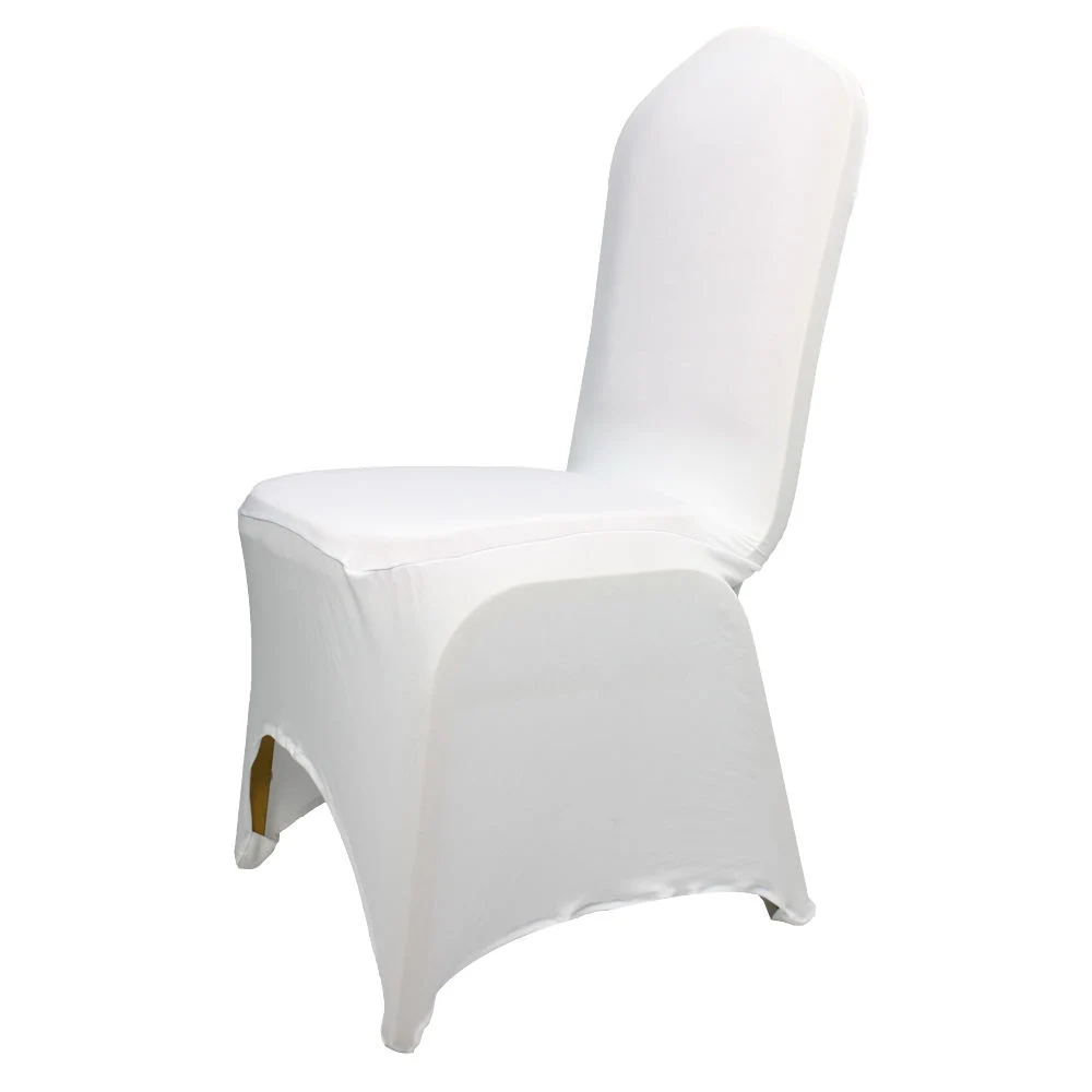 White Color Polyester Spandex Banquet Wedding Party Chair Covers