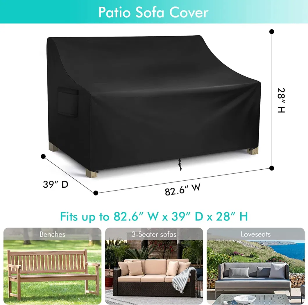 3-Seater Outdoor Patio Sofa Cover Deep Lounge Loveseat Cover