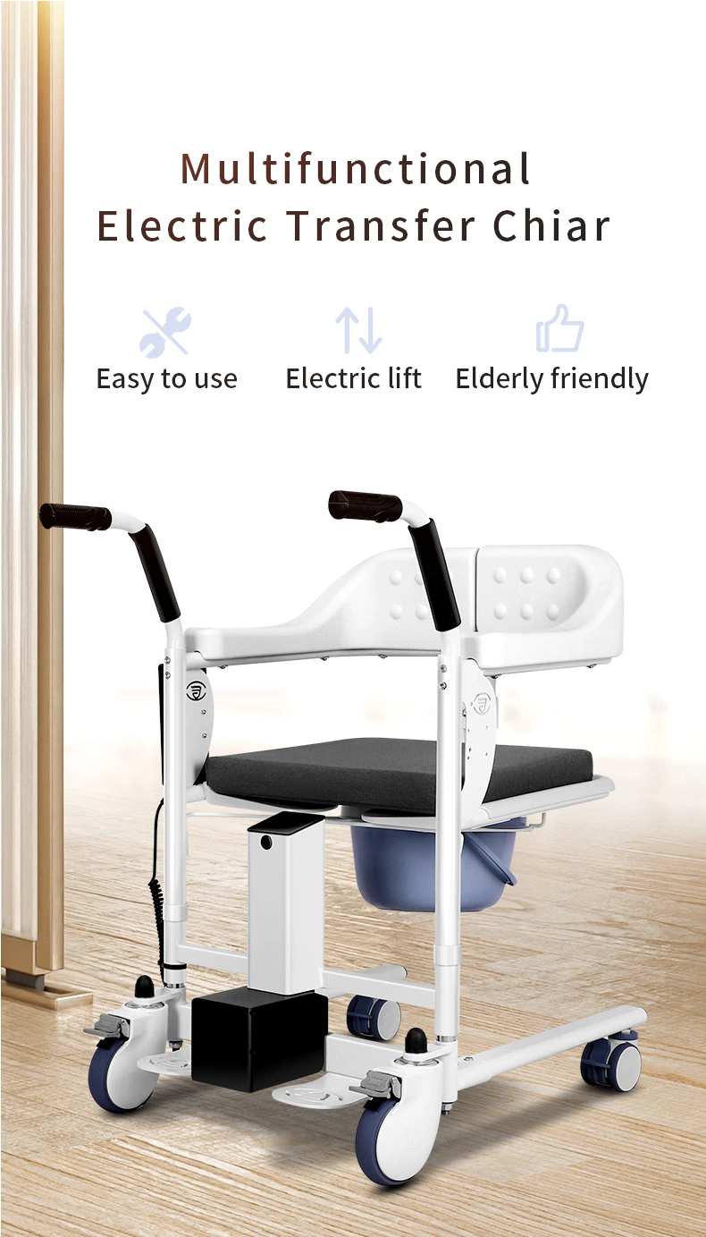 Multifunction Lightweight Elderly Health Care Transfer Moving Chair Waterproof Commode Shower Chair Patient Lifting Chair