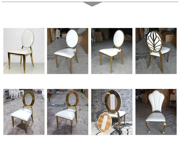Luxurious Stainless Steel Dining Chairs for Hotel Weddings and Events