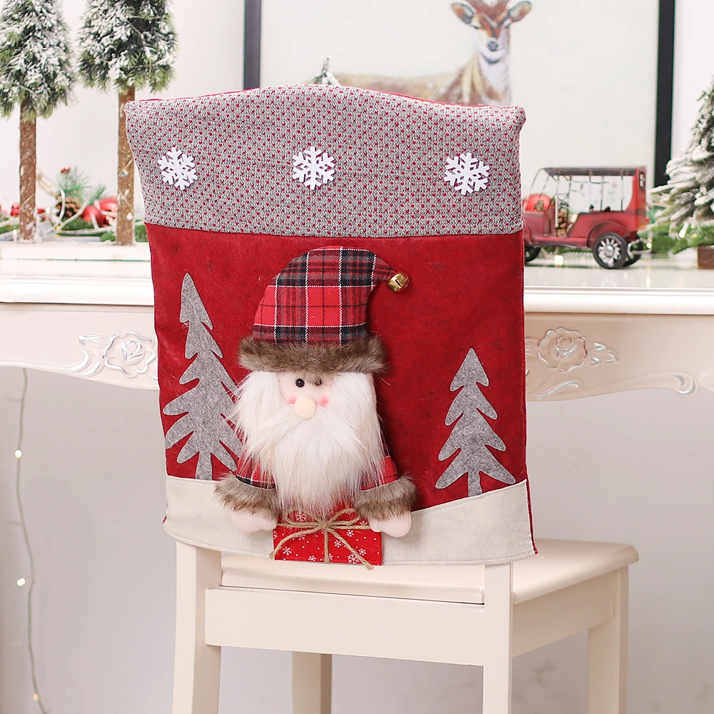 New Imitation Leather Three-Dimensional Cartoon Doll Chair Cover Santa Claus Table and Chair Cover