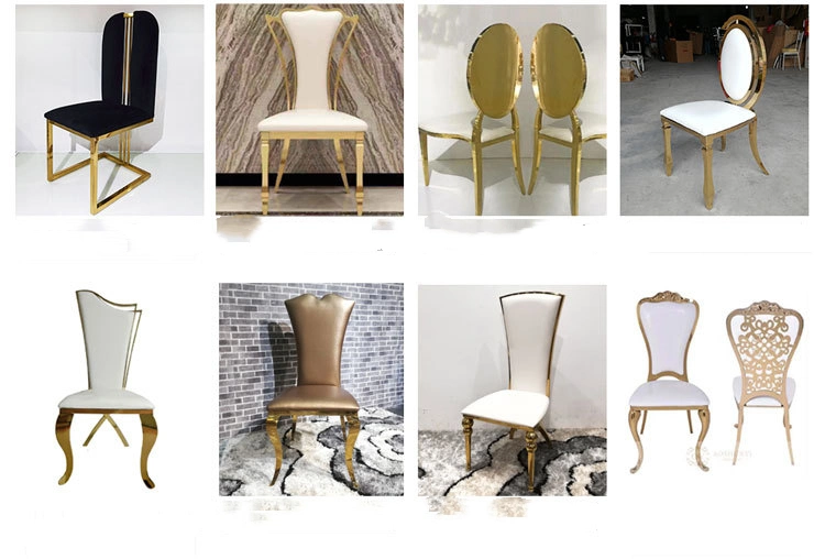 Luxurious Stainless Steel Dining Chairs for Hotel Weddings and Events