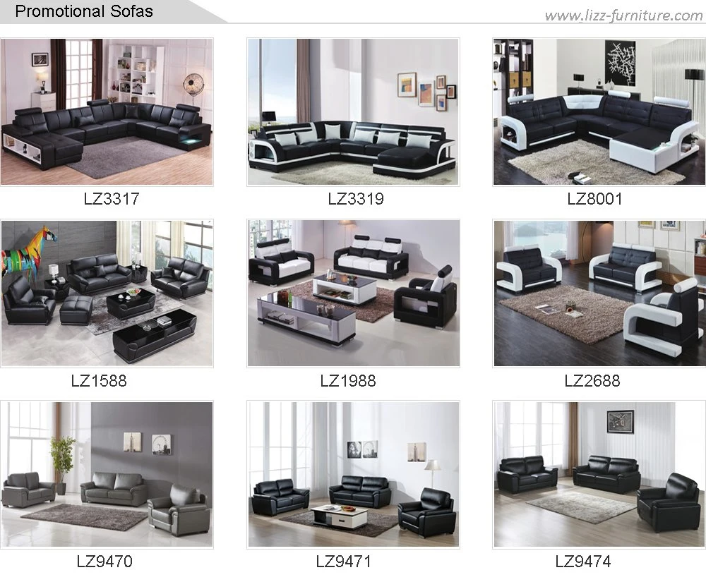 New Modern European Hotel Office Leisure Genuine Leather Sofa Furniture