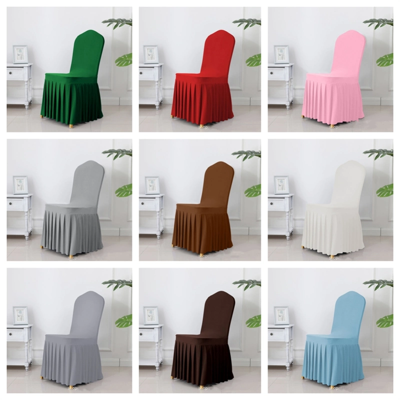 Green Christmas Chair Covers Washable Polyester Spandex Elastic Stretch Chair Cover Party Wedding Banquet Dining Event Chair Covers