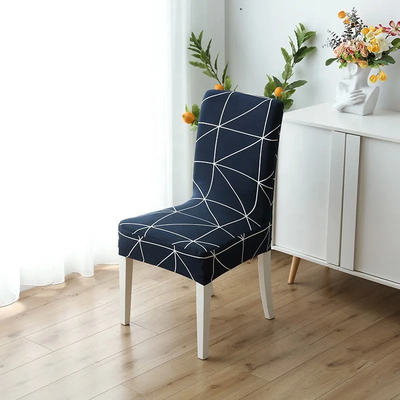 Removable Full Elastic Spandex Polyester Geometric Print Chair Cover Universal Spandex Chair Cover Home