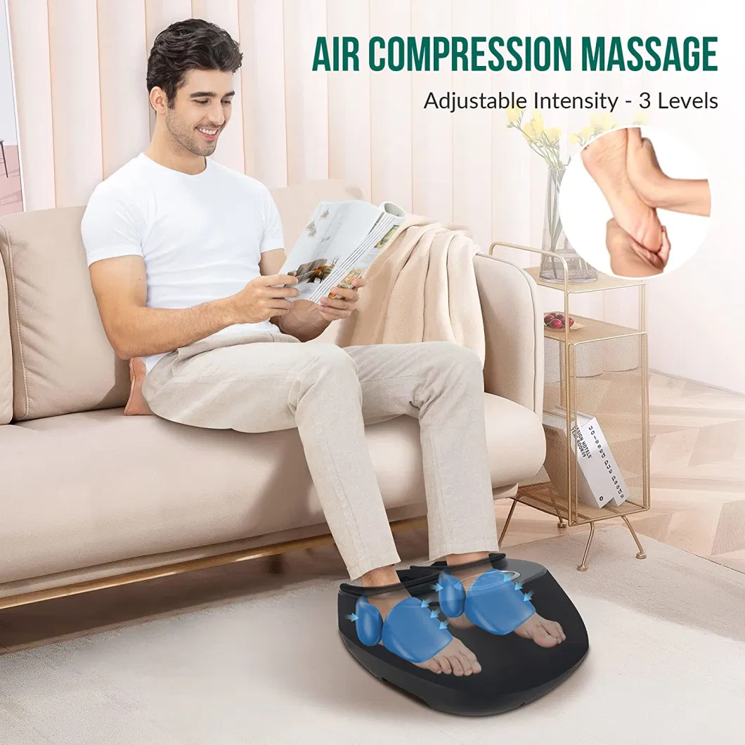 Foot Massager-Shiatsu Foot Massager Machine W/ Heat &amp; Remote 5-in-1 Reflexology System-Kneading, Rolling, Scraping