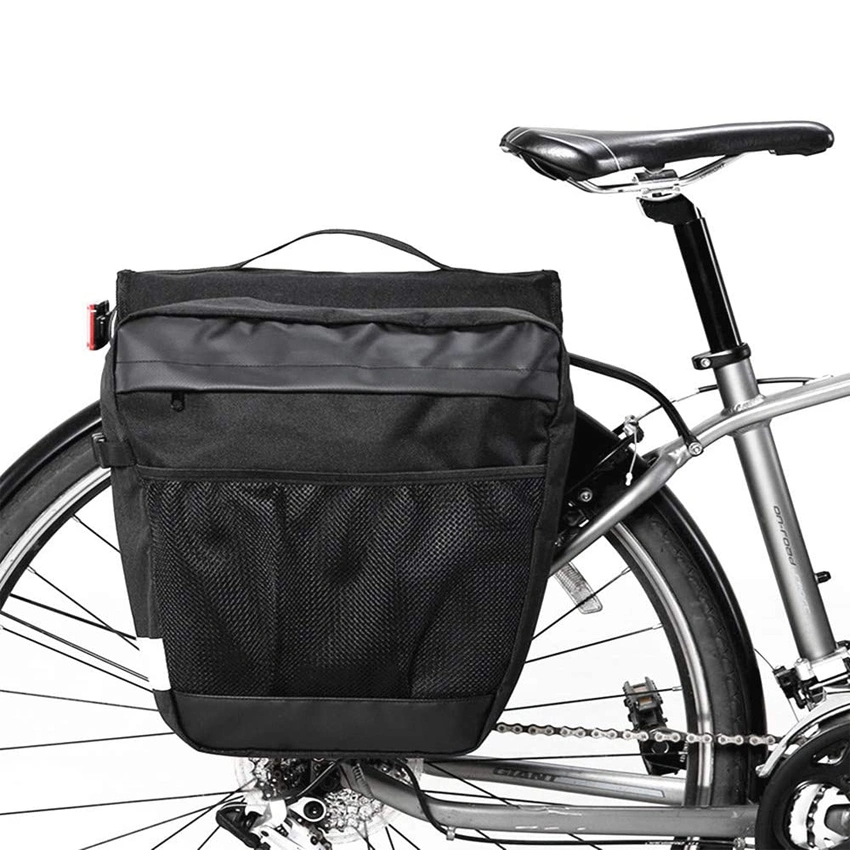 Durable Bicycle Pannier Bag Large Pockets Outdoor Sports Extendable Bicycle Rear Seat Trunk Bag Bike Accessories