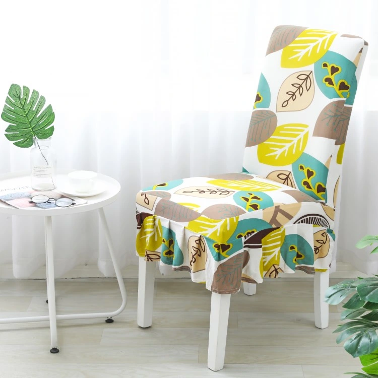 Modern Printed Chair Cover Set Waterproof Eco-Friendly Dining Stretch Chair Seat Cover