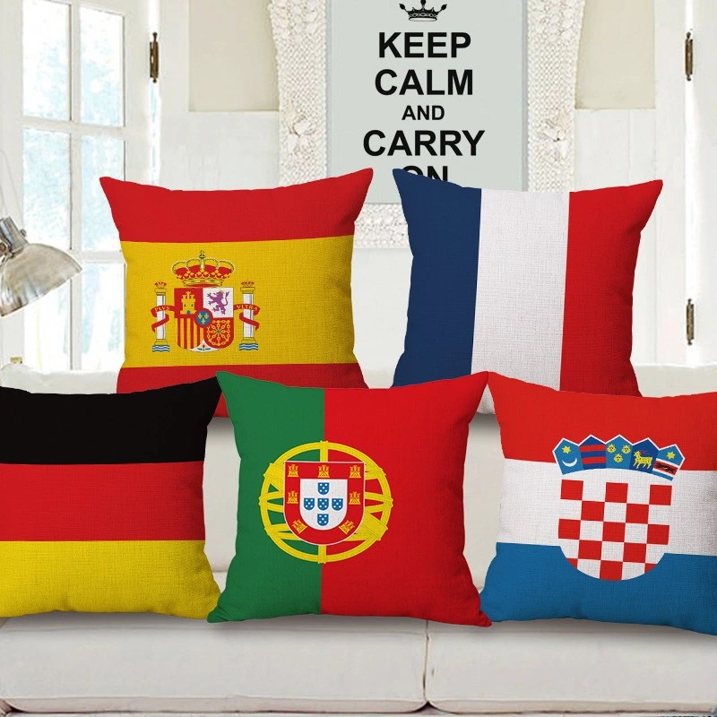 Fan National Flag Fashion Cushion Pillow Case Cover for Home Sofa Decor (B-NF42F23004)