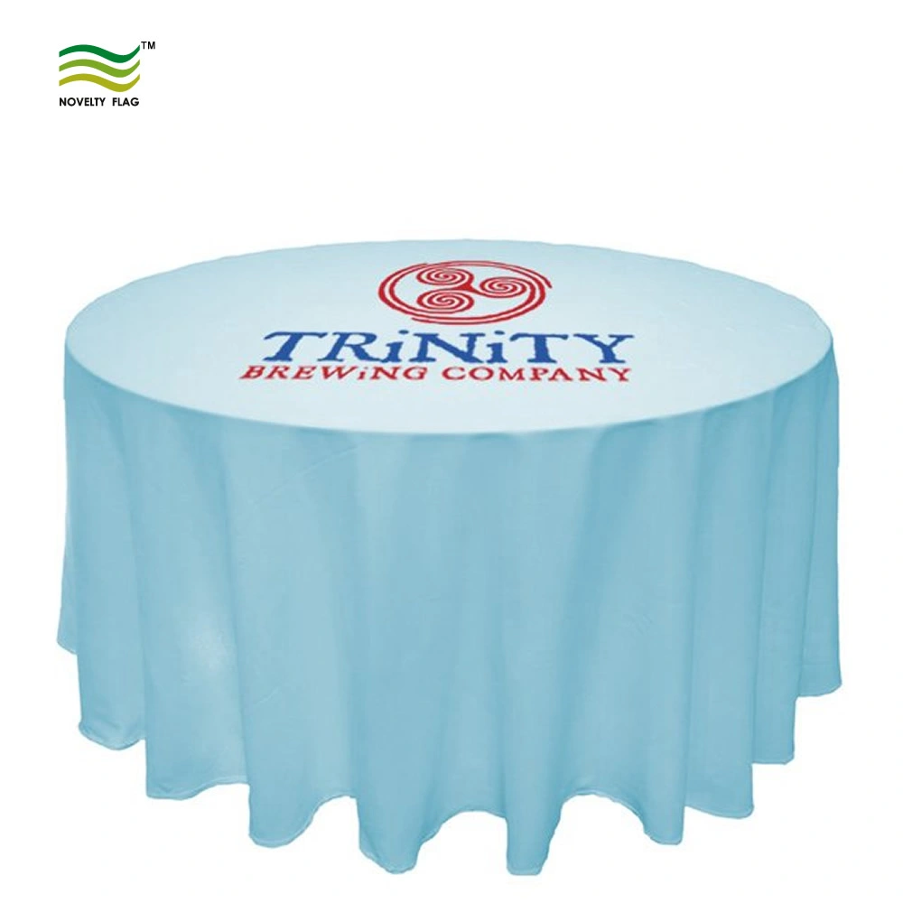 New Custom Full Color Polyester Cloth Loose Round Table Covers