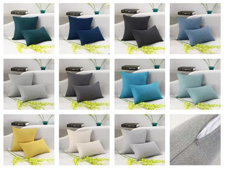 Solid Sofa Cushion Cover 30X50cm 40X40cm 45X45cm 50X50cm 60X60cm Home Deactivate Throw Pillow Cover for Chair Car