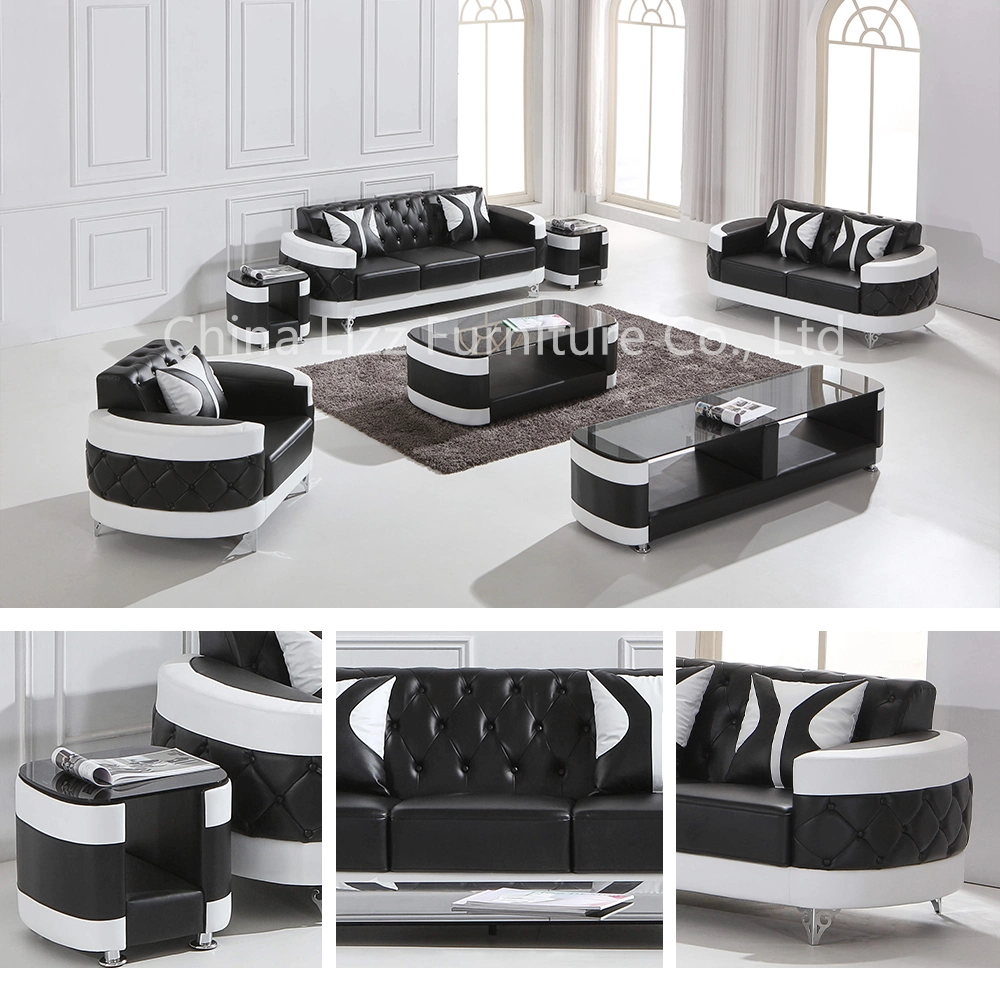 New Modern European Hotel Office Leisure Genuine Leather Sofa Furniture