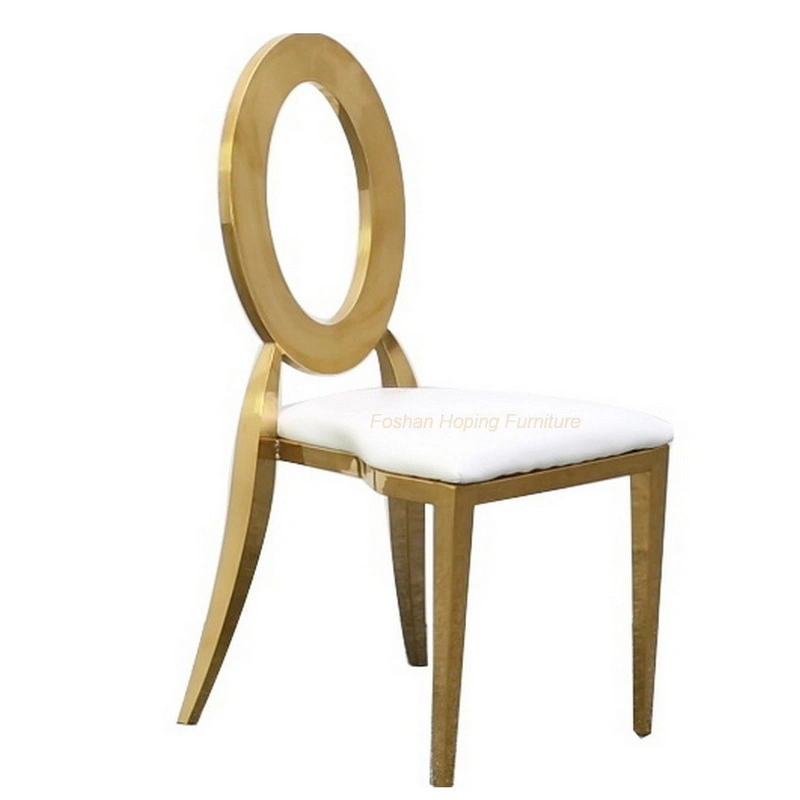 Rental Fancy Gold Modern Dining Table White Chairs Golden Royal Dining Room Furniture Ten Seat Chair Set Throne Moveable Cushion Wedding Chair