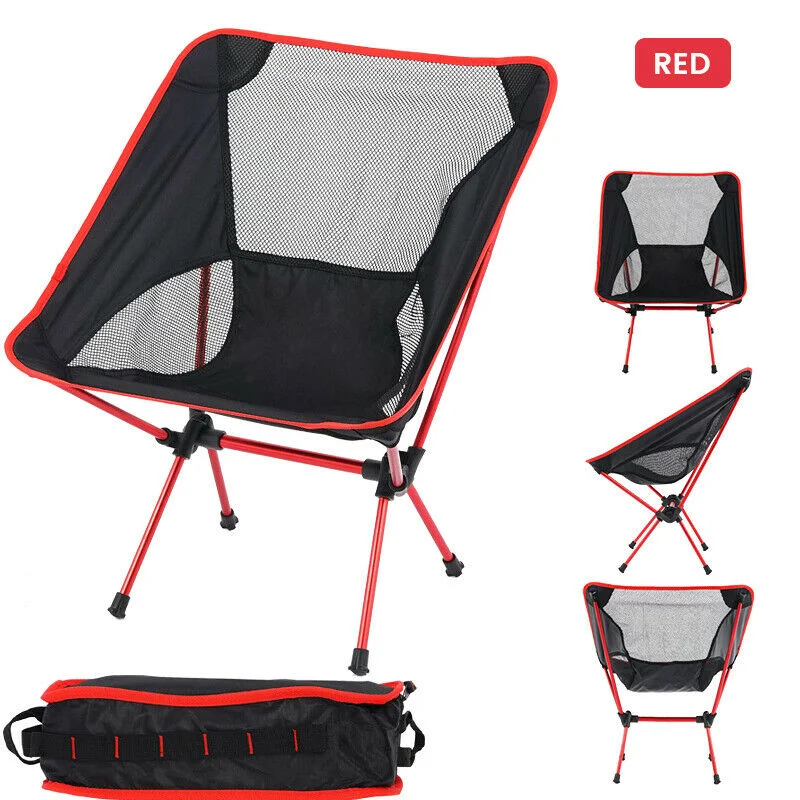 Outdoor Oversized Leisure Folding Sofa Moon Saucer Portable Camping Chair for Adults Padded Cushion