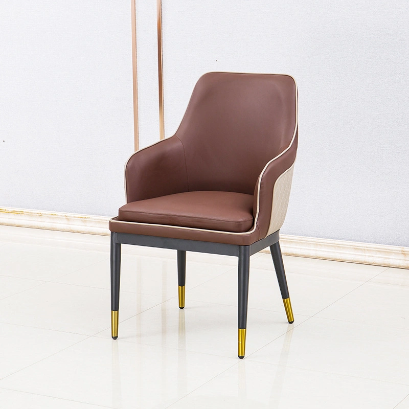 Good Price Porpular Metal Frame Colorful Cover Ergonomic Dining Chair