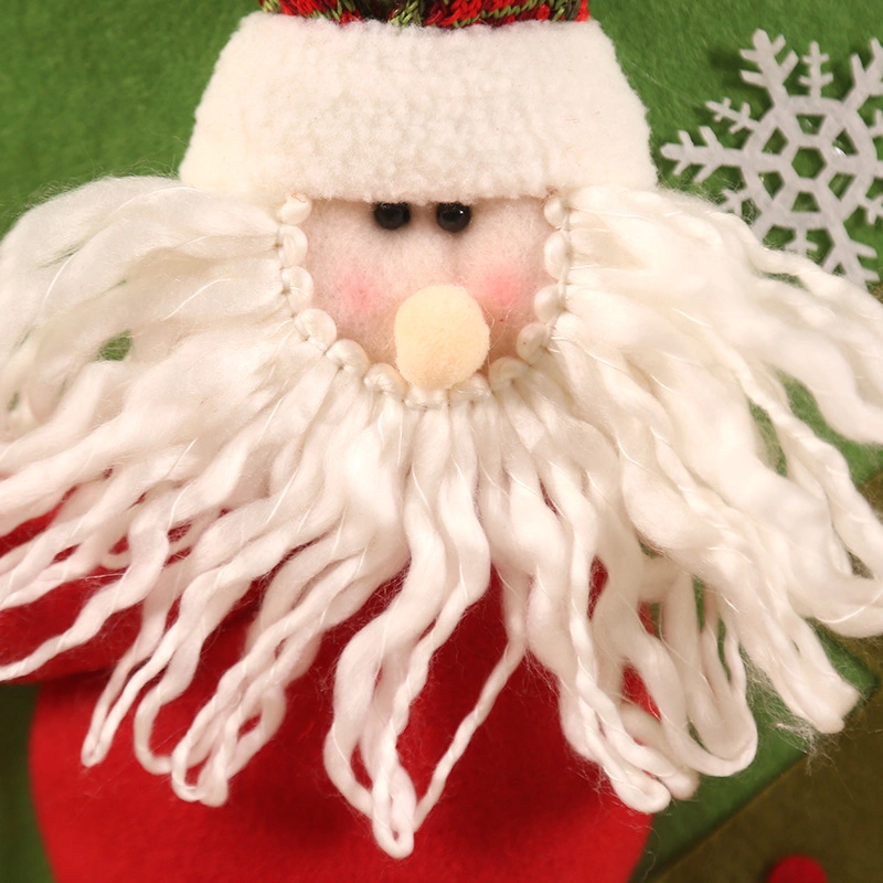 Christmas Santa Snowman Chair Cover with Hat Decoration