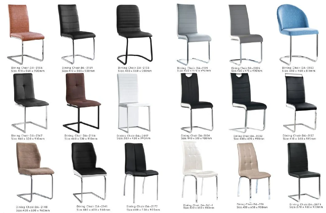 Wholesale Modern PVC Leather Cover Upholstered Dining Chair with Iron Legs for Restaurant and Dining Room Use