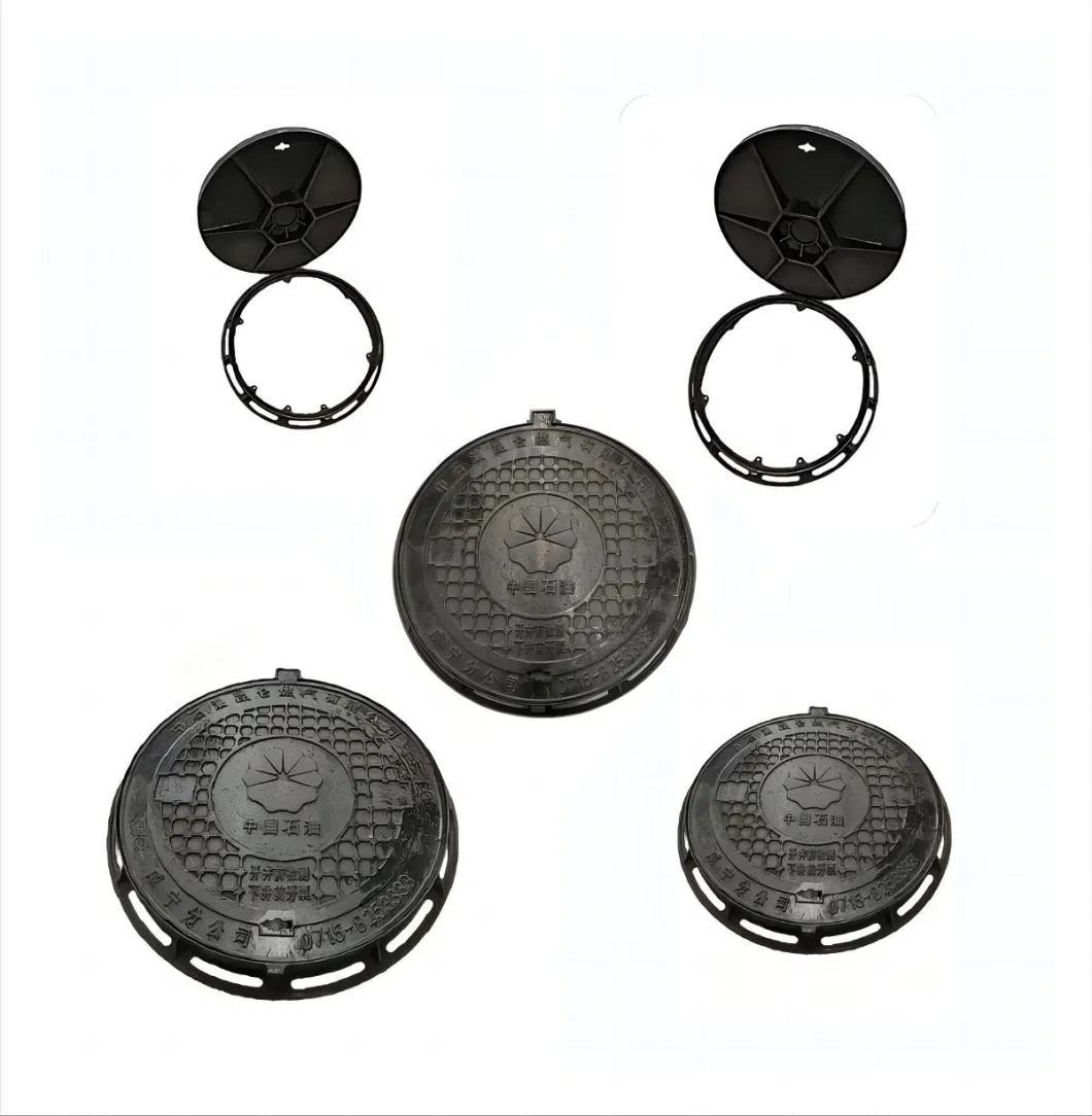 En124 Cast Iron Round Manhole Cover with Seat