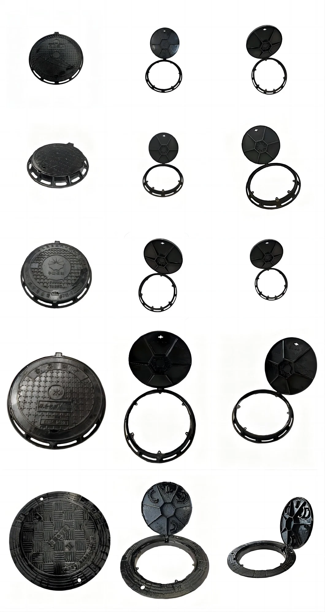En124 Cast Iron Round Manhole Cover with Seat