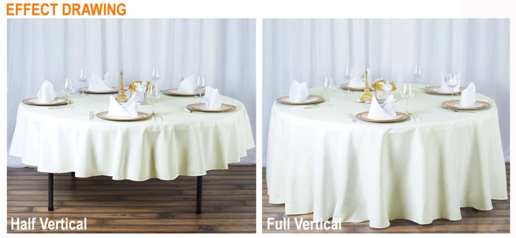 China Quality Luxury Banquet Hotel Polyester Fabric Tablecloth Chair Covers