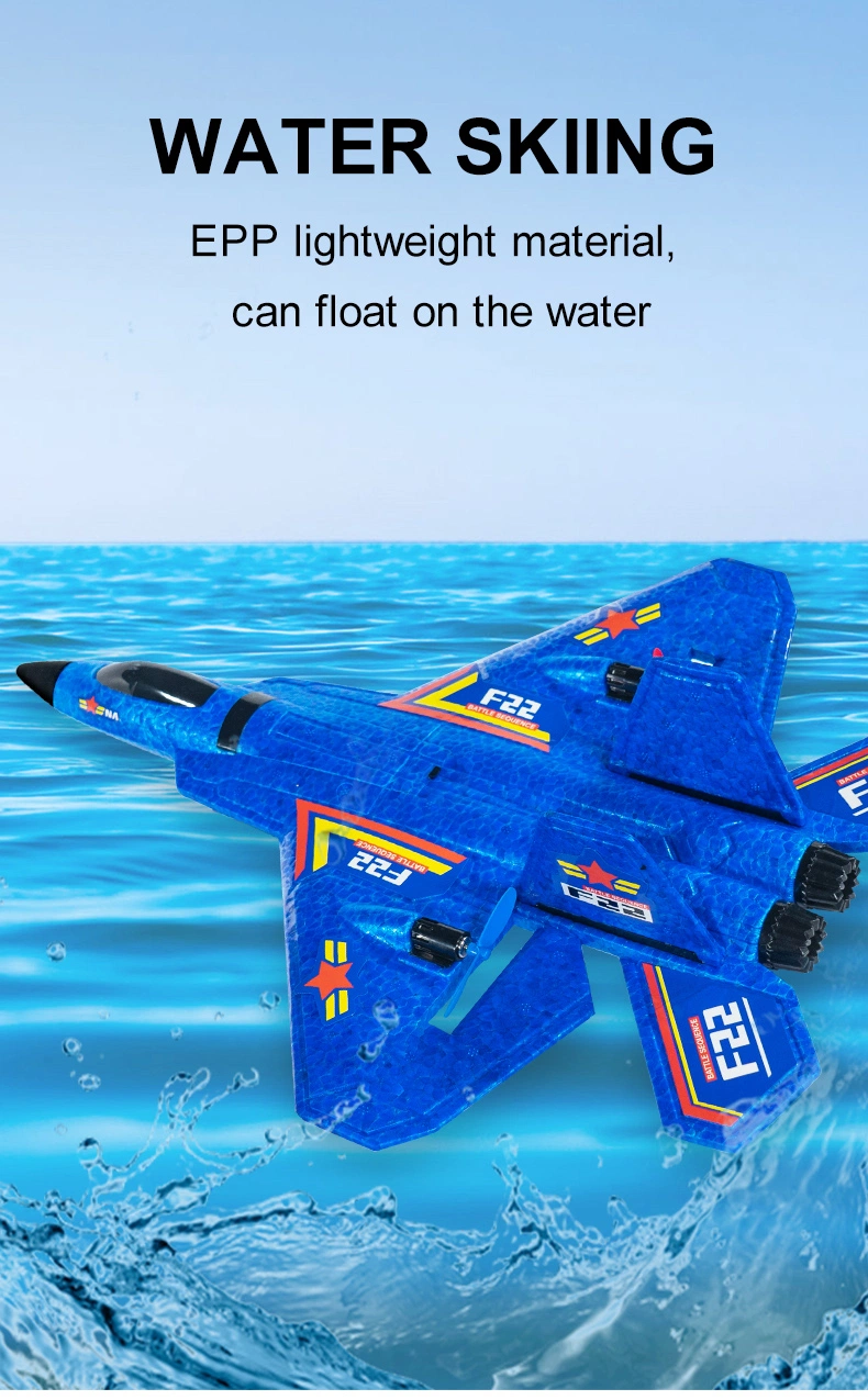 2024 New Best Remote Control Fighter Jet Aero Planes Flying Speed Foam LED Glider RC Airplane Toys