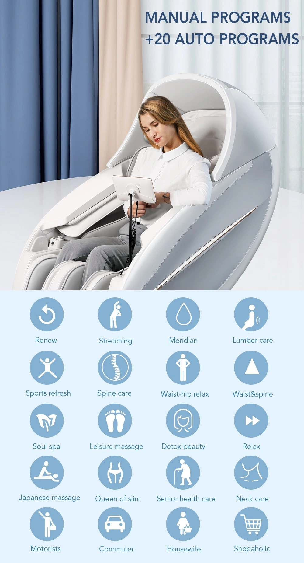 Most Advanced Full Body Pain Relief Korean Chair Massager Massage Chair