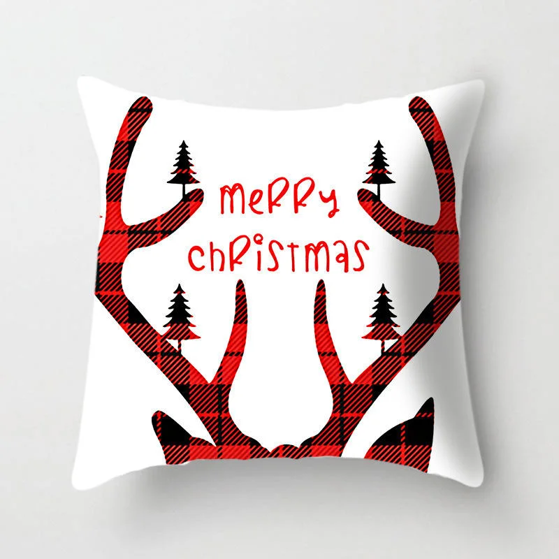 Best Selling Christmas Santa Claus Sofa Decorative Cover with Zipper Christmas Home Cushion Cover Pillowcase Pillow Case