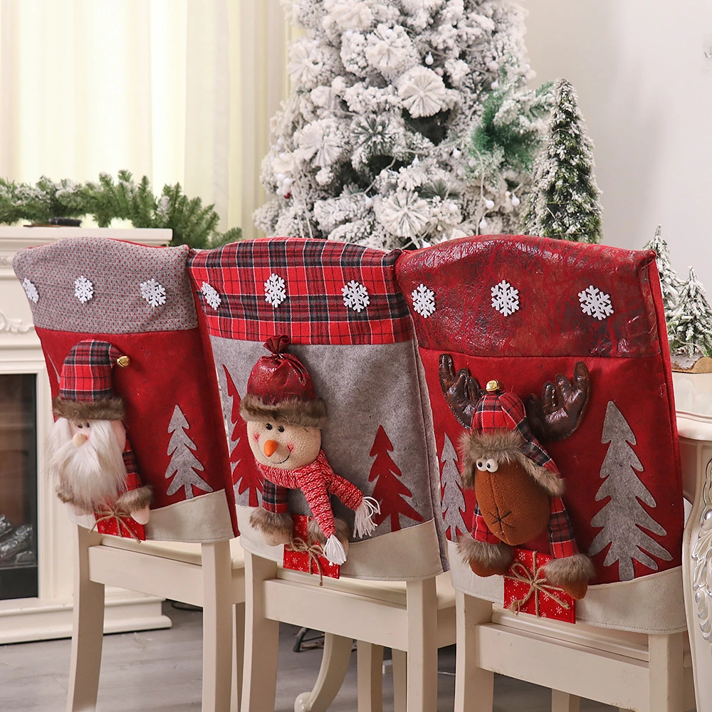 New Imitation Leather Three-Dimensional Cartoon Doll Chair Cover Santa Claus Table and Chair Cover