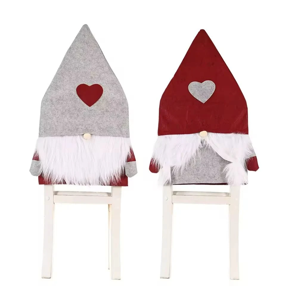 New Year 2024 Christmas Cloth Santa Claus Decoration Home Wholesale Chair Cover