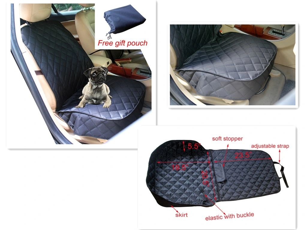 Single Front Pet Seat Cover by 600d Polyester with PP Foam