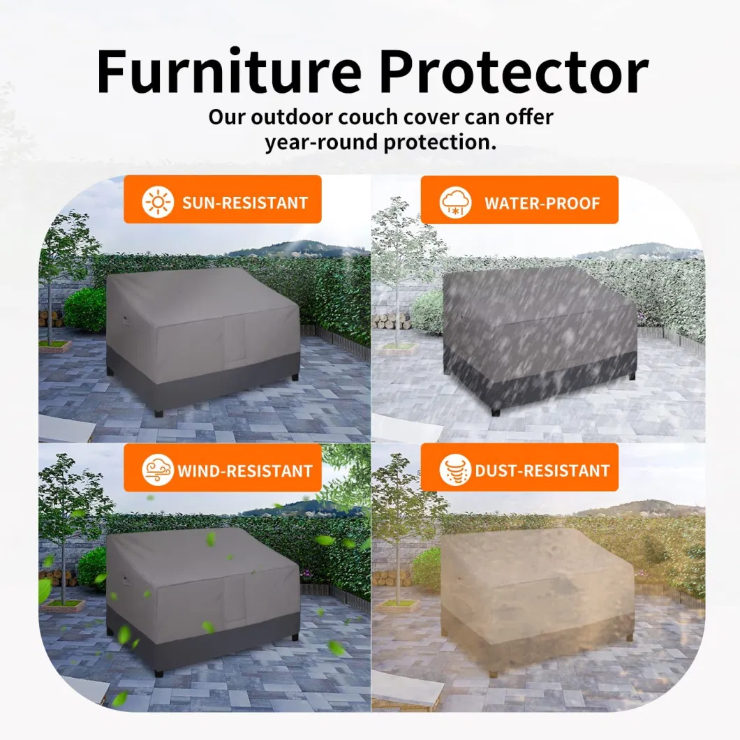 Woqi Waterproof Outdoor Sofa Cover, Outdoor Double Seat Sofa Cover with Ventilation